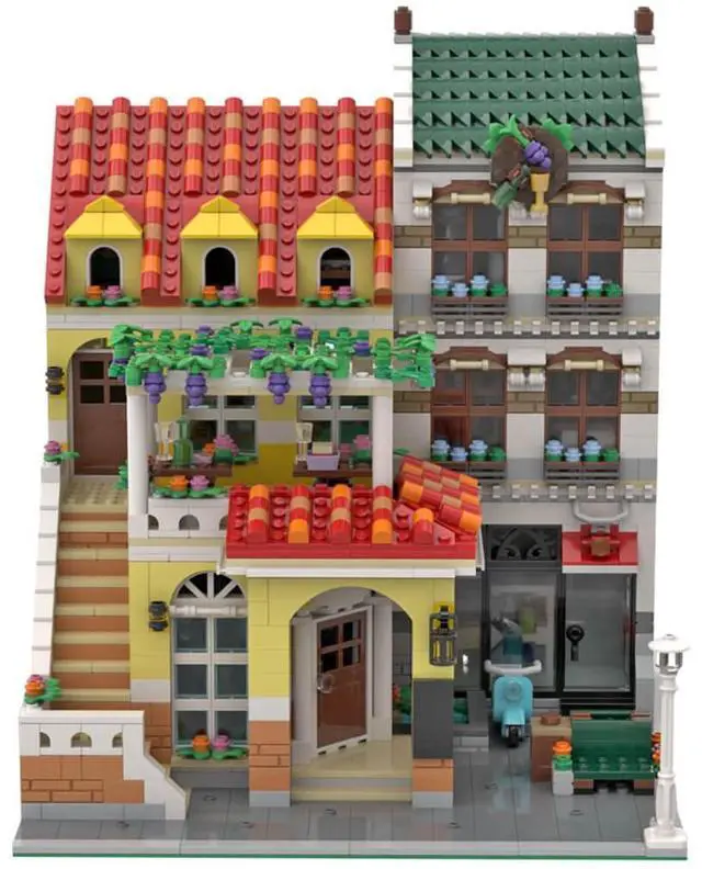 Alt view image 2 of 3 - ZITIANYOUBUILD Custom MOC-85678 Modular La Locanda Italian Restaurant With Room 2345pcs+