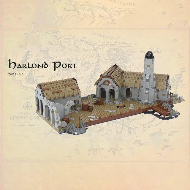 Alt view image 2 of 3 - ZITIANYOUBUILD Custom MOC-65405 Harlond Port (2882+ Parts) Building Toys Set Gift for Christmas