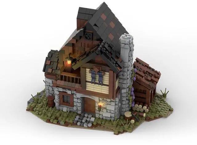 Alt view image 2 of 3 - ZITIANYOUBUILD Custom MOC-49535 Medieval Ranch House Module of Large Village Theme (2242PCS)