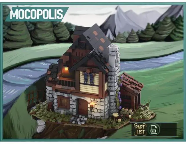 Alt view image 3 of 3 - ZITIANYOUBUILD Custom MOC-49535 Medieval Ranch House Module of Large Village Theme (2242PCS)