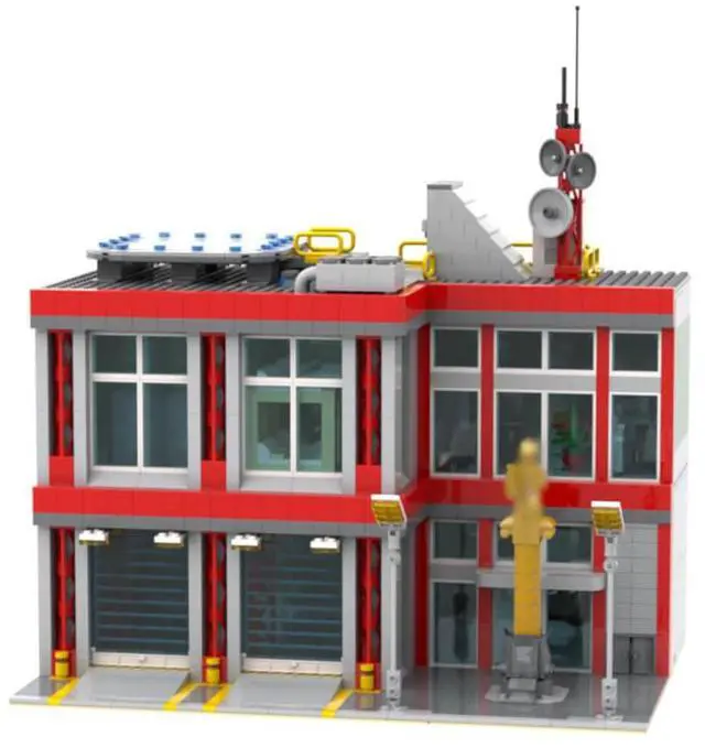 Main image of ZITIANYOUBUILD Custom MOC-91959 Fire Station Street View Model(2683PCS) Toys Gift for Christmas