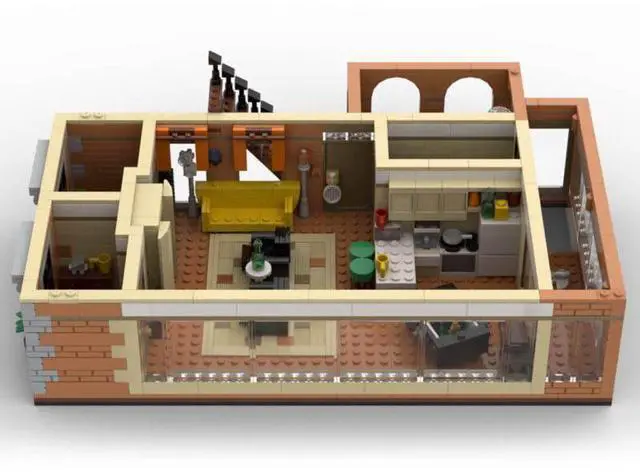 Alt view image 2 of 3 - ZITIANYOUBUILD Custom MOC-97178 Extended Apartment Model Street Scene(2810PCS) Toys Gift