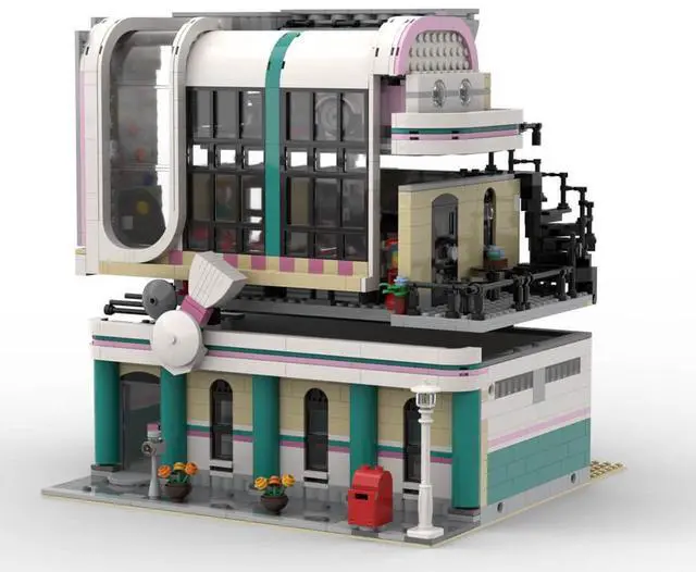 Main image of ZITIANYOUBUILD Custom MOC-58435 Jims Bowling Alley & Diner Toys Gift for Christmas 2171Pcs