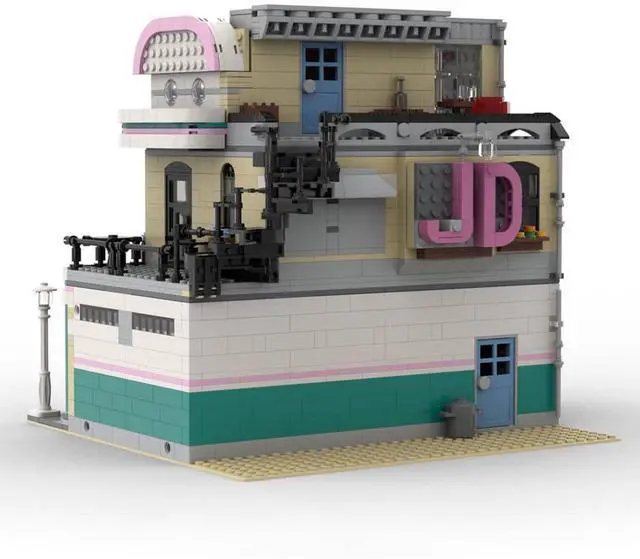 Alt view image 3 of 3 - ZITIANYOUBUILD Custom MOC-58435 Jims Bowling Alley & Diner Toys Gift for Christmas 2171Pcs