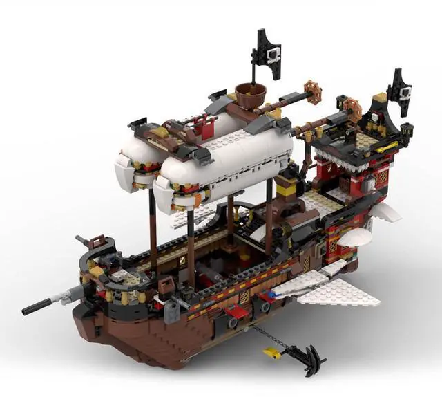 Main image of ZITIANYOUBUILD Custom MOC-141840 Medieval Airship Pirate Theme Model Building Blocks (2771PCS)