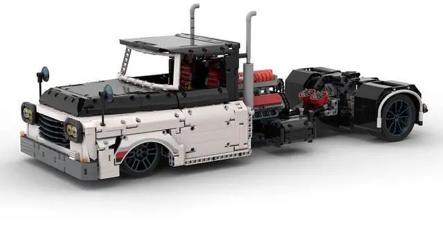 Main image of ZITIANYOUBUILD Custom MOC-143377 Rally Pickup Typically American Car (2500pcs/black) Gift