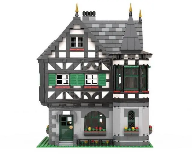 Alt view image 3 of 3 - ZITIANYOUBUILD Custom MOC-104380 Medieval Timber House Model(2465PCS) Toys Gift for Christmas