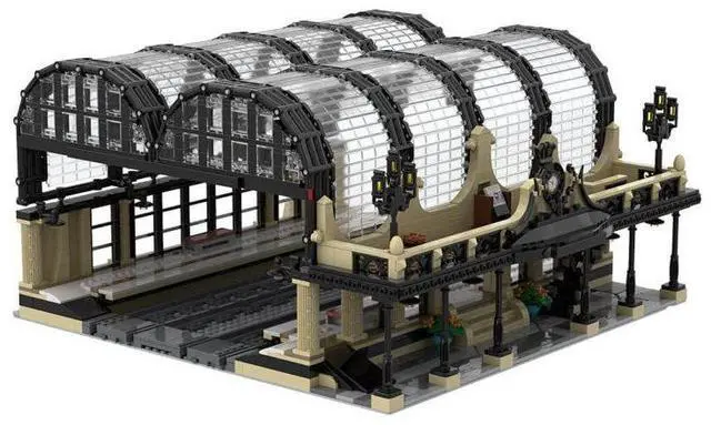 Main image of ZITIANYOUBUILD Custom MOC-167905 Train Station Modular Building with Realistic Roof 2572pcs
