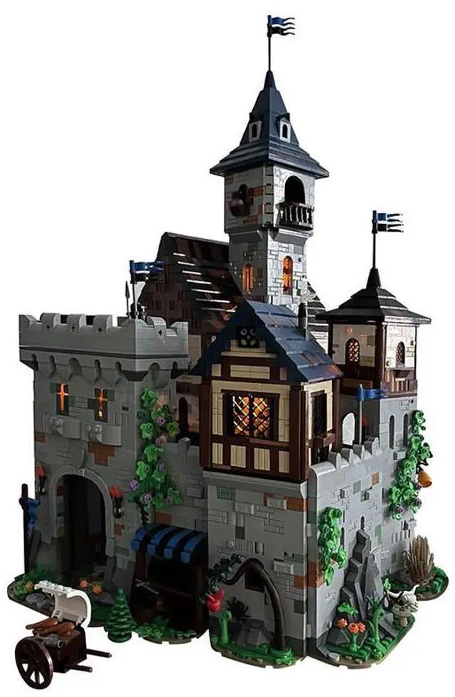 Main image of ZITIANYOUBUILD Custom MOC-154776 Modular Black Falcon`s Castle Model 6560 Parts Minifig Scale