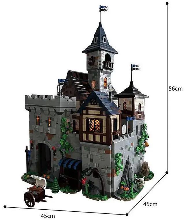 Alt view image 2 of 3 - ZITIANYOUBUILD Custom MOC-154776 Modular Black Falcon`s Castle Model 6560 Parts Minifig Scale