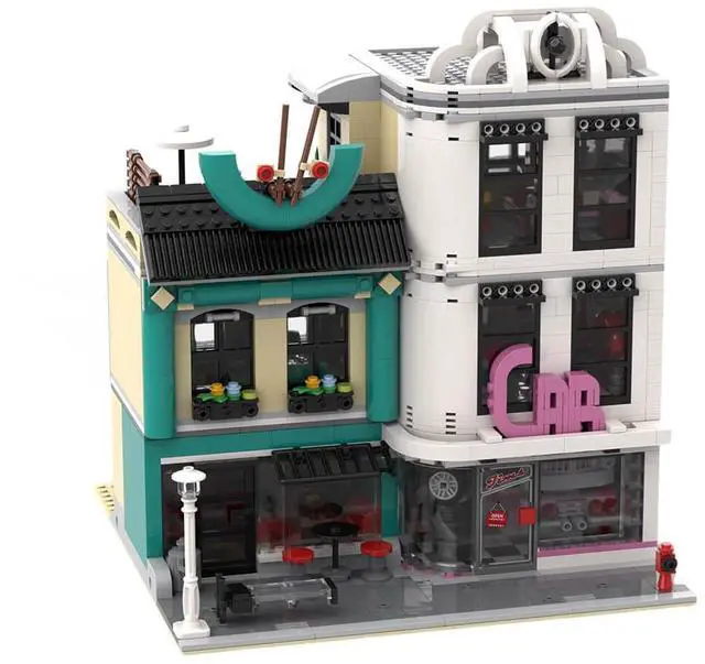 Main image of ZITIANYOUBUILD Custom MOC-150133 Bistro & Car Accessories Shop Model (2001PCS) Toys Gift