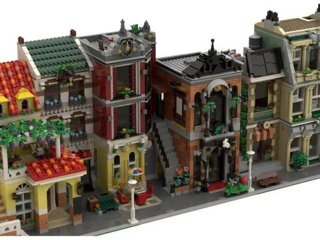 Alt view image 2 of 3 - ZITIANYOUBUILD Custom MOC-134365 Downtown Magic Shop Model Street Scene(2810PCS) Toys Gift