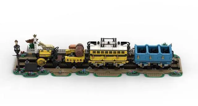 Alt view image 3 of 3 - ZITIANYOUBUILD Custom MOC-176642 Stephensons Rocket Locomotive Display Building Set (2327PCS)