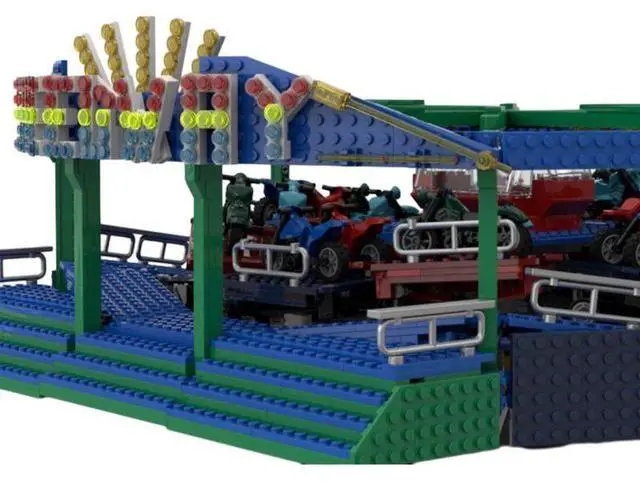 Alt view image 2 of 3 - ZITIANYOUBUILD Custom MOC-158406 Fairground Speedway Street Scene Building Blocks (2645PCS)