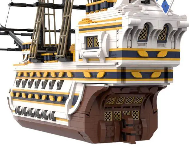 Alt view image 2 of 3 - ZITIANYOUBUILD Custom MOC-160740 Pirate Battleship Assembly Model(3016PCS) Toys Gift