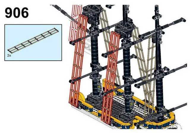 Alt view image 3 of 3 - ZITIANYOUBUILD Custom MOC-160740 Pirate Battleship Assembly Model(3016PCS) Toys Gift