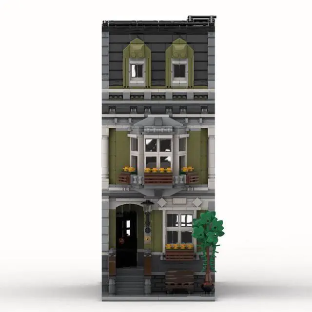 Alt view image 2 of 3 - ZITIANYOUBUILD Custom MOC-119122 Old English Town House Toys Gift for Christmas (2374PCS)