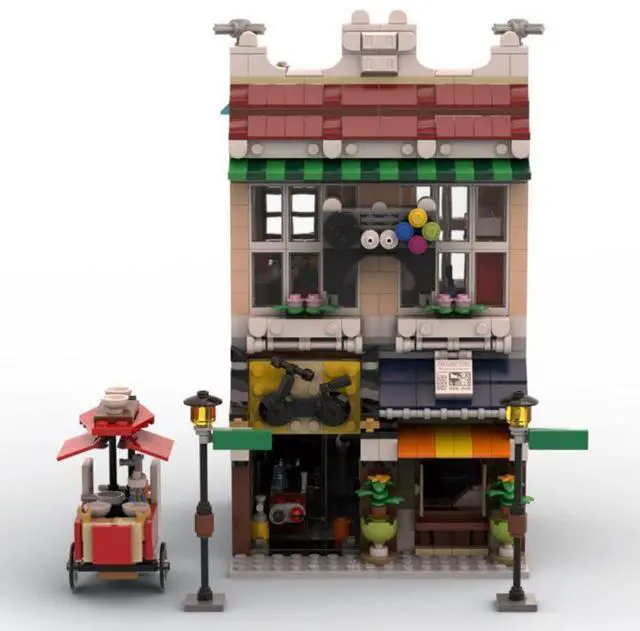 Main image of ZITIANYOUBUILD Custom MOC-113969 Arcade & Bike Shop (1080 Parts) Toys Gift for Christmas