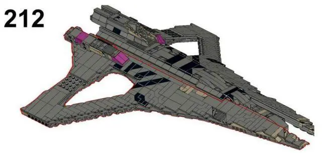 Alt view image 2 of 3 - ZITIANYOUBUILD Custom MOC-116453 JemHadar Battleship Model(1725PCS) Building Toys Set Gift