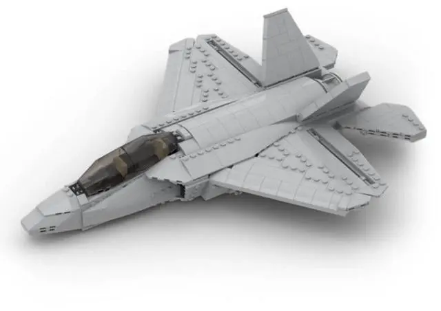 Alt view image 3 of 3 - ZITIANYOUBUILD Custom MOC-115442 Military Stealth Aircraft (815 Parts) Toys Gift for Christmas