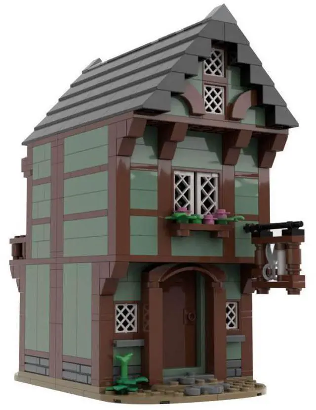 Alt view image 2 of 3 - ZITIANYOUBUILD Custom MOC-109203 Medieval Alleys Inn Model (551 Parts) Toys Gift for Christmas