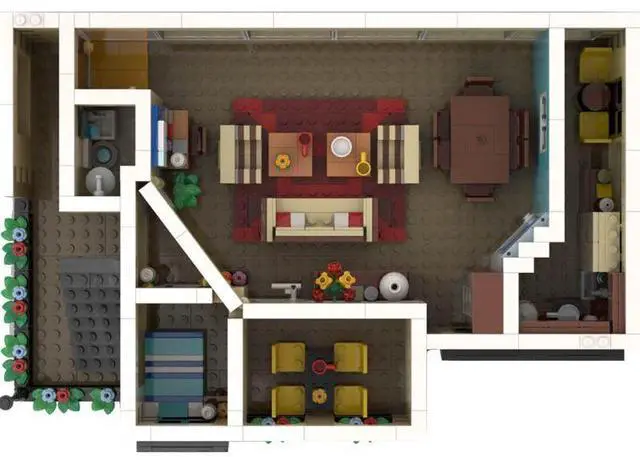 Alt view image 3 of 3 - ZITIANYOUBUILD Custom MOC-98776 Originally Licensed SitCom Suite  The Jeffersons 919 Parts+