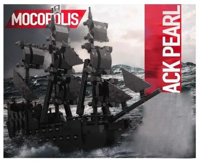 Alt view image 2 of 3 - ZITIANYOUBUILD Custom MOC-84574 Pirate Black Pearl Ship (1007 Parts) Toys Gift for Christmas