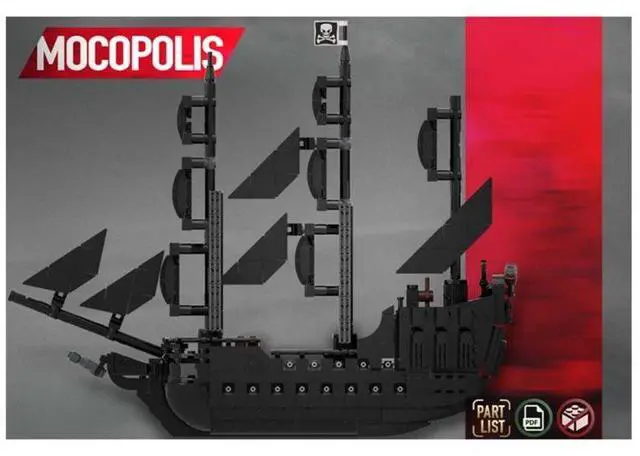 Alt view image 3 of 3 - ZITIANYOUBUILD Custom MOC-84574 Pirate Black Pearl Ship (1007 Parts) Toys Gift for Christmas