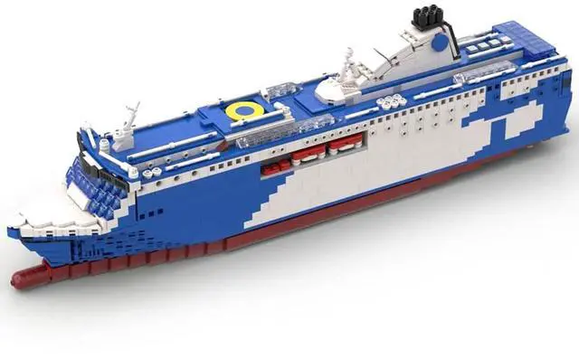 Main image of ZITIANYOUBUILD Custom MOC-70050 Ms Finlandia Finnish Fast Cruiseferry Ship (1890parts)