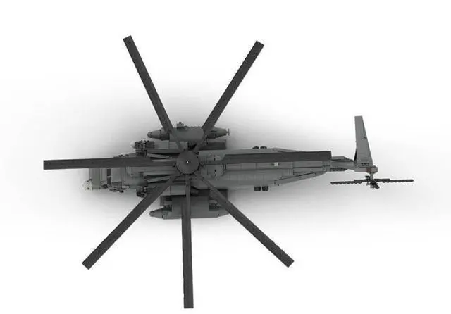 Alt view image 3 of 3 - ZITIANYOUBUILD Custom MOC-134252 Sikorsky Mh-53 Pave Low Rescue Helicopter (2023pcs)