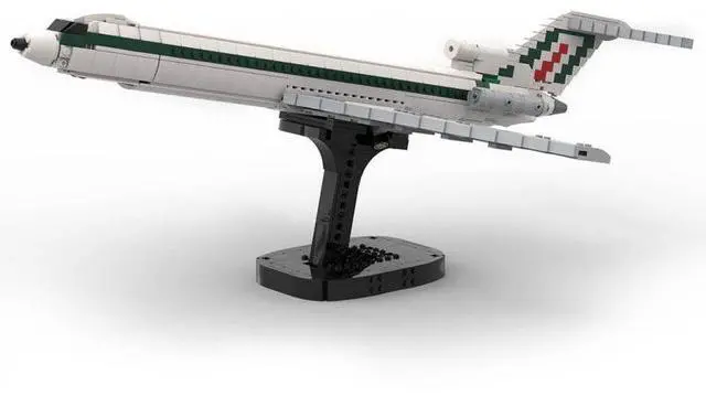 Alt view image 3 of 3 - ZITIANYOUBUILD Custom MOC-106993 1/80 Scale 727-Alitalia Jetliner (1337 Parts) Toys Gift