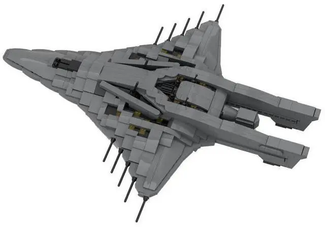 Main image of ZITIANYOUBUILD Custom MOC-129059 Wraith-Cruiser Sci-fi Battleship Model(1260PCS) Toys Gift