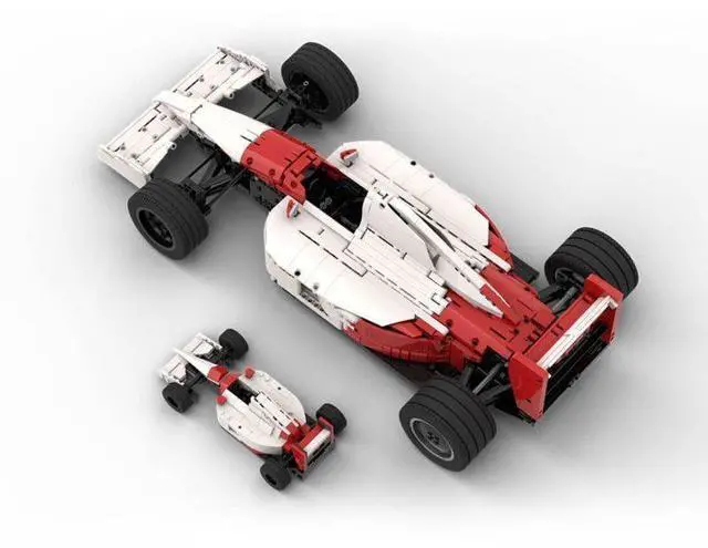 Alt view image 2 of 3 - ZITIANYOUBUILD Custom MOC-180921+MOC-172935 Racing Car MP4/6 1:8 Scale + 1:24 Scale 3099 Parts