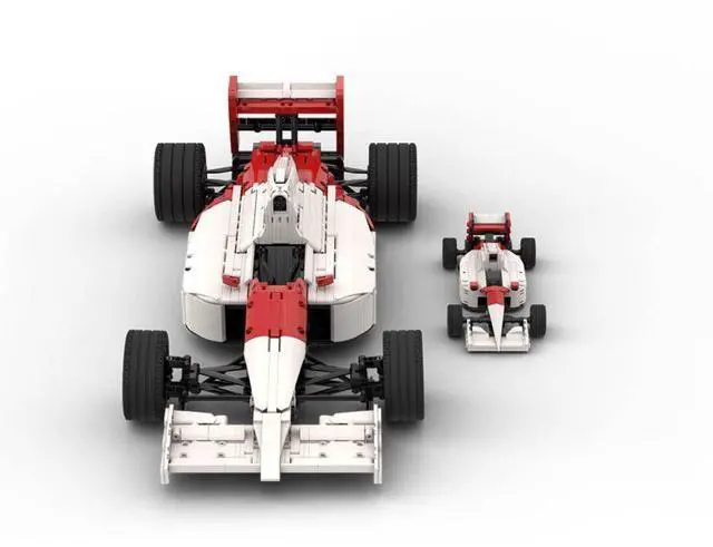Alt view image 3 of 3 - ZITIANYOUBUILD Custom MOC-180921+MOC-172935 Racing Car MP4/6 1:8 Scale + 1:24 Scale 3099 Parts