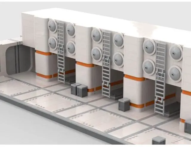 Alt view image 2 of 3 - ZITIANYOUBUILD Custom MOC-119261 Sci-fi Battlefield Barracks Model(1684PCS) Toys Gift