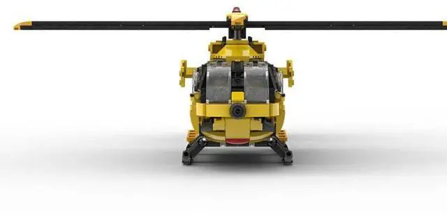 Alt view image 2 of 3 - ZITIANYOUBUILD Custom MOC-203640 1/40 Scale H145 HAWK Civil Helicopter Blocks Set (611 Parts)