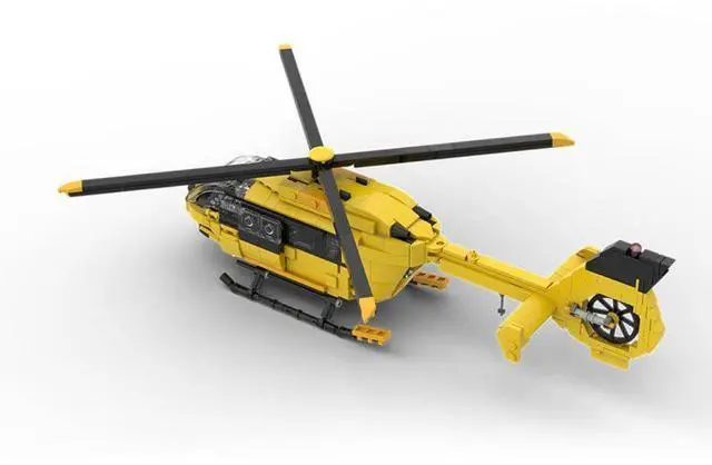 Alt view image 3 of 3 - ZITIANYOUBUILD Custom MOC-203640 1/40 Scale H145 HAWK Civil Helicopter Blocks Set (611 Parts)