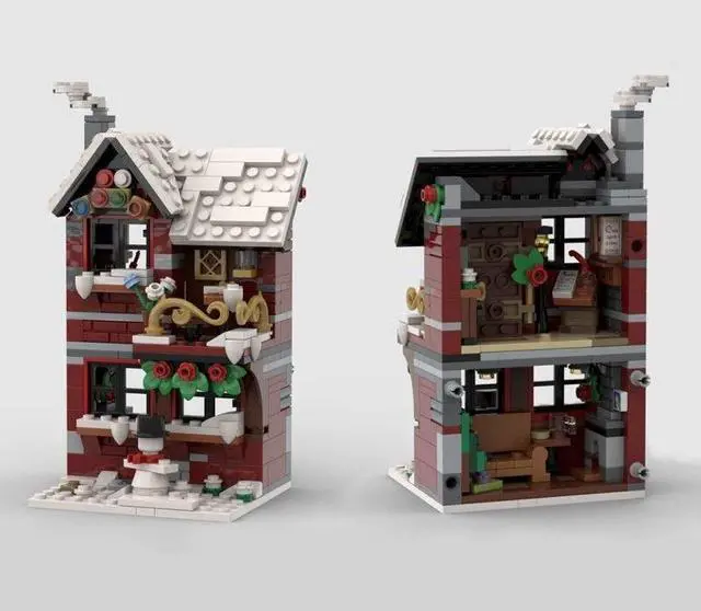 Alt view image 2 of 3 - ZITIANYOUBUILD Custom MOC-79497 The Backside (of the three little winter houses) 1518 Parts