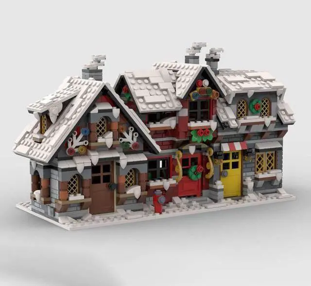 Alt view image 3 of 3 - ZITIANYOUBUILD Custom MOC-79497 The Backside (of the three little winter houses) 1518 Parts