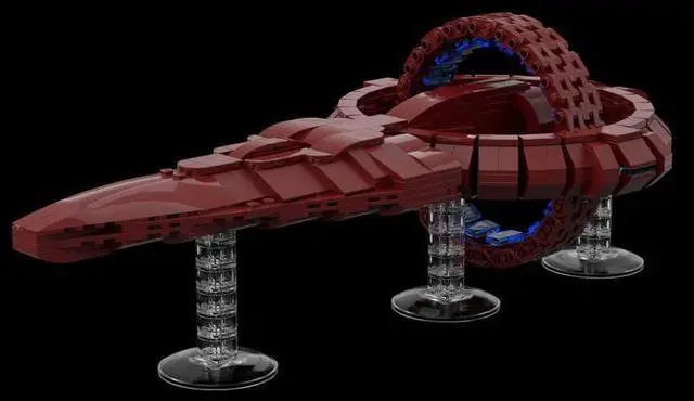 Alt view image 3 of 3 - ZITIANYOUBUILD Custom MOC-113904 Vulcan Dkyr Class Warship Model (615 Parts) Toys Gift