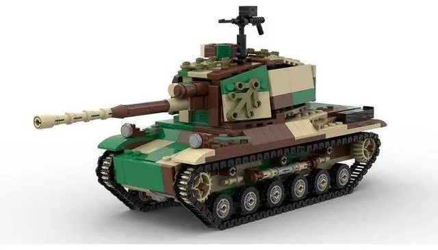 Alt view image 3 of 3 - ZITIANYOUBUILD Custom MOC-57728 1/30 Type 3 Chi-Nu Japanese Medium Tank 551 Parts Toys Gift