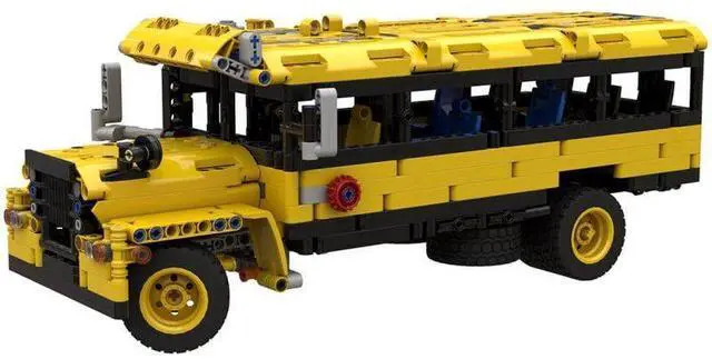 Alt view image 3 of 3 - ZITIANYOUBUILD Custom MOC-65658 Old School Bus Building Blocks MOC Set (1104 Parts)