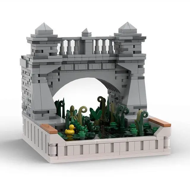 Main image of ZITIANYOUBUILD Custom MOC-158189 Medieval Roman City Bridge Module Model(940PCS) Toys Gift