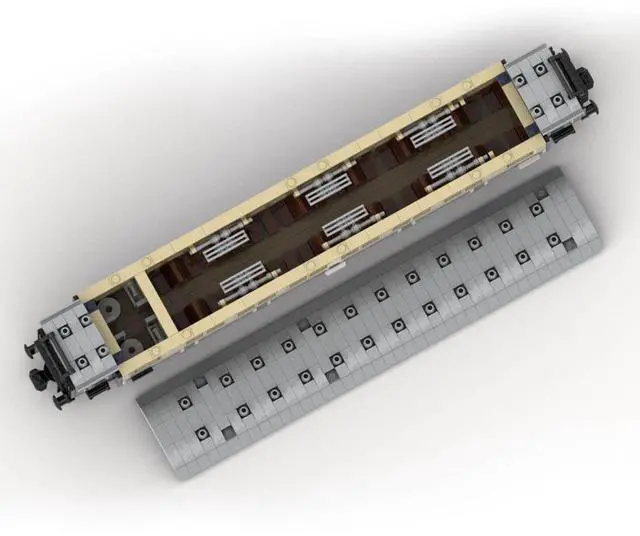 Alt view image 2 of 3 - ZITIANYOUBUILD Custom MOC-130784 Express Train 1st/2nd Class Passenger Coach (1419 Parts)