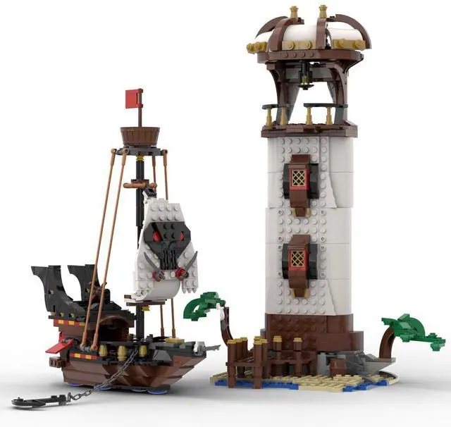 Main image of ZITIANYOUBUILD Custom MOC-84541 Pirate Island Lighthouse 807+  Pieces Building Toys Set
