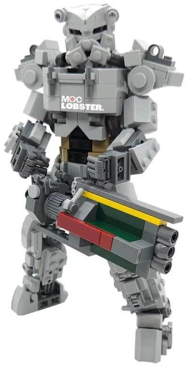 Alt view image 3 of 3 - ZITIANYOUBUILD Custom MOC-182180 Fully Articulated T-60 Mecha Warrior Building Blocks 569 Parts