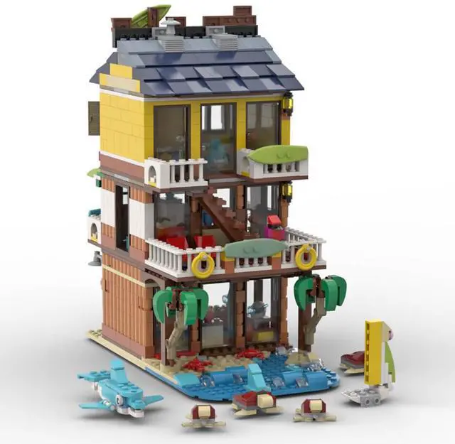 Alt view image 2 of 3 - ZITIANYOUBUILD Custom MOC-68006 Tiki Surf Bar 1085 Parts Toys Gift Perfect for christmas