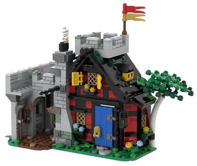 Main image of ZITIANYOUBUILD Custom MOC-114516 Medieval Hotel 769 Parts Toys Gift Perfect for christmas