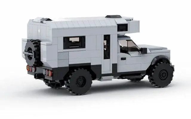 Alt view image 3 of 3 - ZITIANYOUBUILD Custom MOC-136462 Caravan Model (606 Parts/Grey) Toys Gift for Christmas