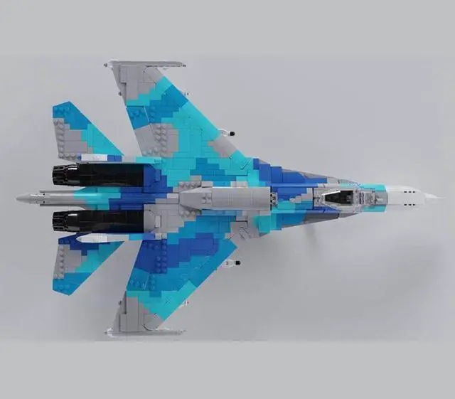 Alt view image 2 of 3 - ZITIANYOUBUILD Custom MOC-170244 Sukhoi Su-27 Russian Supersonic Fighter Set (1861 Parts)